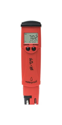 Red pH/Temperature tester