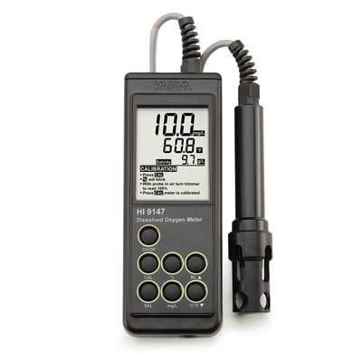 Hanna Instruments portable galvanic dissolved oxygen meter. HI9147