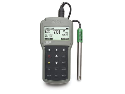 Hanna Instruments professional waterproof portable ph orp meter. HI98190